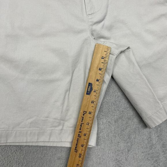 J Crew Shorts Mens 32 Gray Flex Chino 9 Inch Inseam Flat Front Preppy Beach - Picture 4 of 9